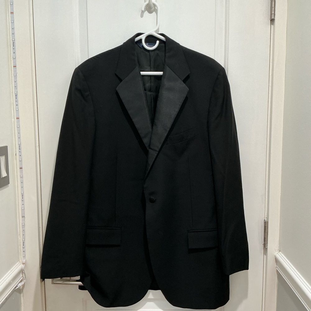 Polo by Ralph Lauren Men’s Suit, Made in Italy, Size 44L, Black